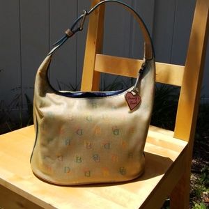 Dooney and Burke baby blue bucket purse